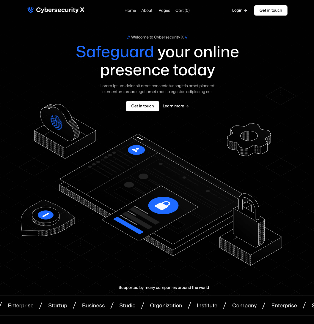 SCGSec X - Home V1 Page - Cyber Security SCGSec Security Platform