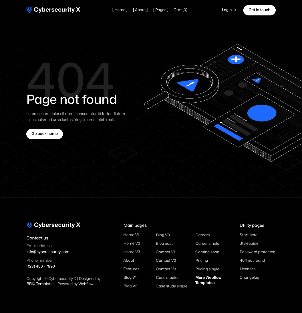 SCGSec X - 404 Not Found Page - Cyber Security SCGSec Security Platform